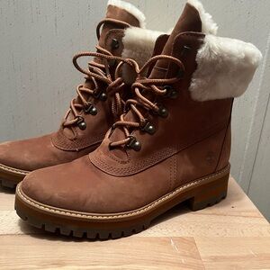 Timberland Women's Tan Fur-Lined Winter Boots
